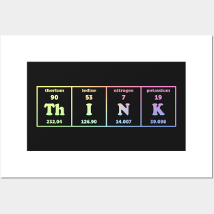 Periodic Table Think | Chemistry Posters and Art